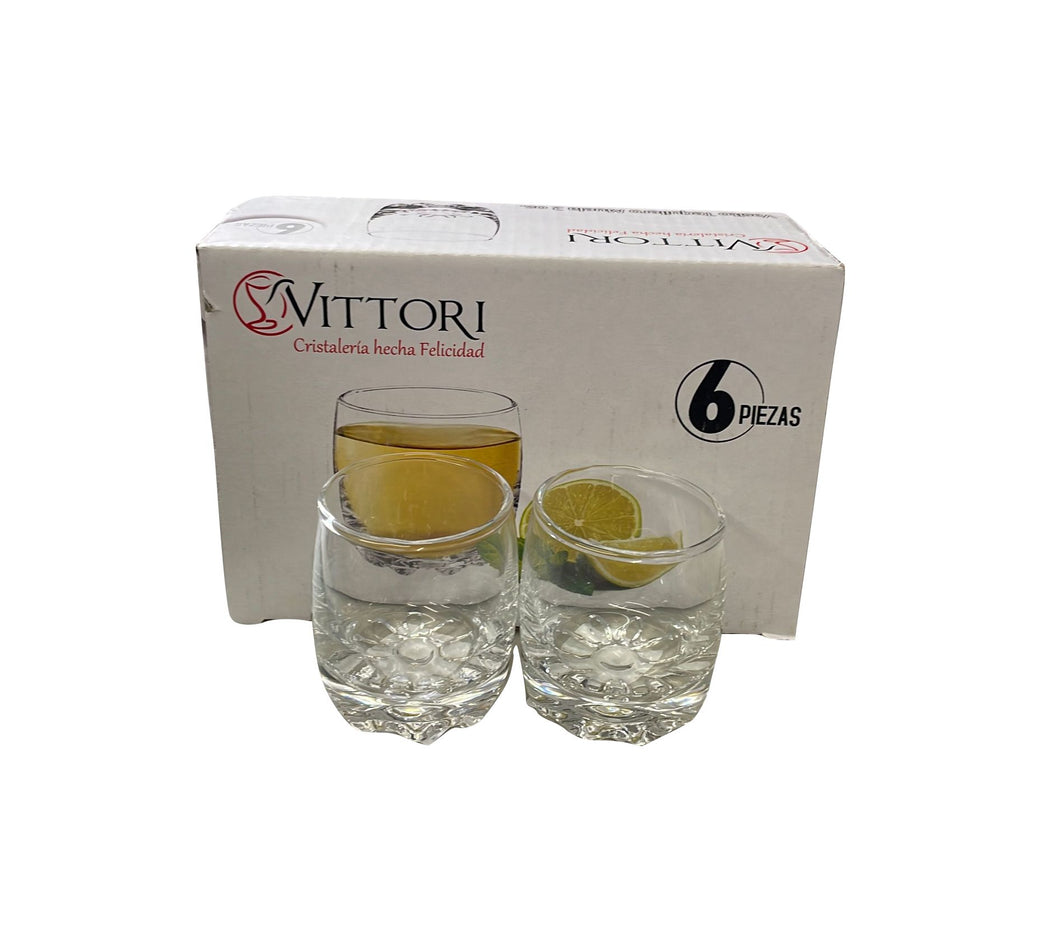 Set de 6 pz de vaso tequilero 2 oz MOD 1608