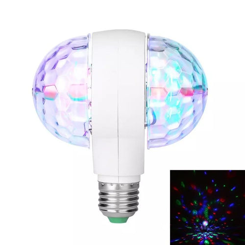 Foco ICOCO LED 6W bombilla giratoria con doble cabeza lámpara de escenario mágico modelo VL-041  Disco giratorio de doble cabeza LED colorida Luz de escenario en venta - mychinashop.com