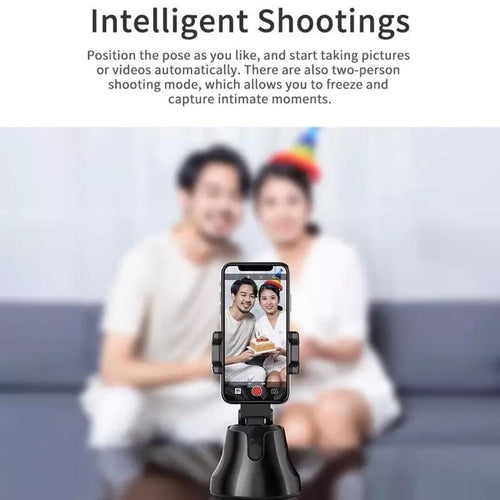 Apai Genie, palo de Selfie de disparo inteligente automático, soporte de seguimiento de objetos de 360 °, soporte para teléfono con cámara de seguimiento facial de rotación todo-en-uno Mod ZJ388 - mychinashop.com