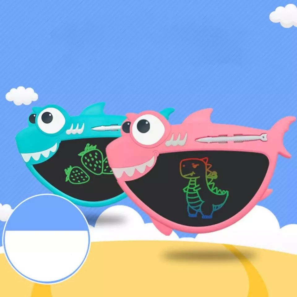 Shark-tableta de escritura LCD borrable, Libro de La Doodle a Color, dibujo de dibujos animados, arte de animales, herramientas de aprendizaje educativo MOD XZ17