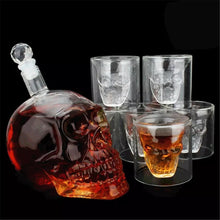 Cargar imagen en el visor de la galería, Vaso tequilero Vaso transparente de cristal con forma de Calavera, vaso para whisky, vino, Vodka, Bar MOD 0011
