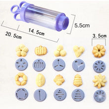 Cargar imagen en el visor de la galería, Pistola  de decoración de galletas de plástico, prensa para galletas, conjunto de utensilios de horneado para repostería, molde de paja MOD GH5219
