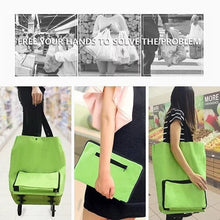 Cargar imagen en el visor de la galería, Bolsa de compras plegable, organizador de compras de verduras, portátil, con ruedas ,carrito de mandado
