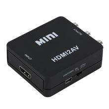 Cargar imagen en el visor de la galería, Adaptador de caja convertidora de vídeo compatible con AV a HDMI, RCA, CVSB, L/R, vídeo a HD, 1080P, HDMI, adaptador escalador, convertidor HDTV
