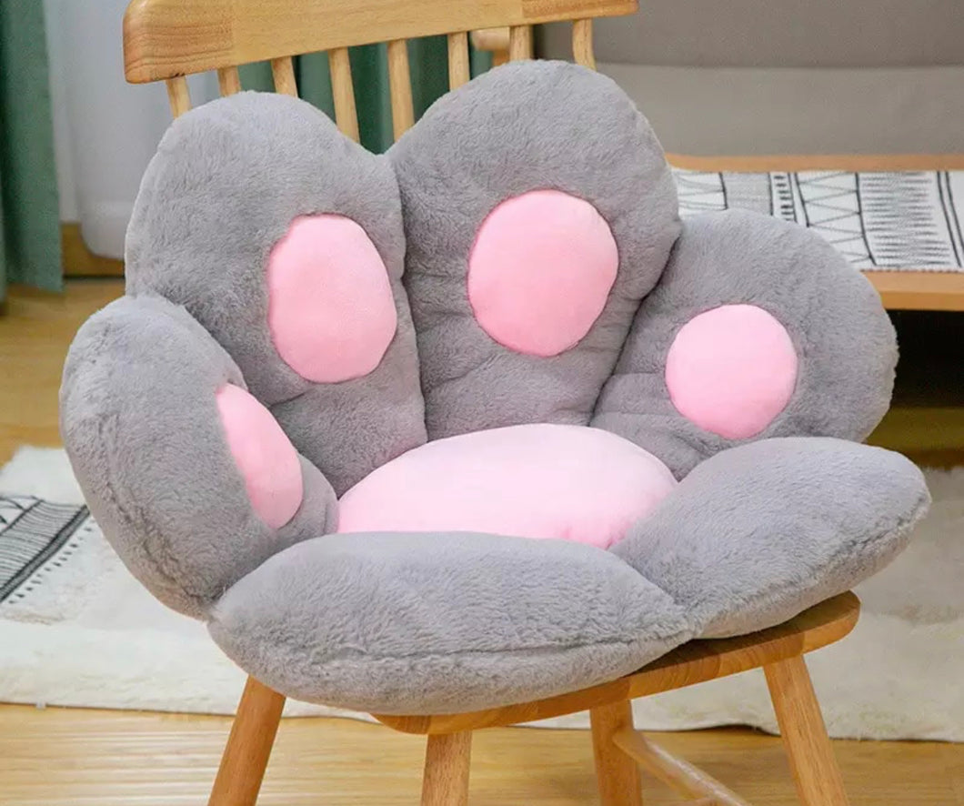 Cojín de felpa con forma de pata de Animal para niños y niñas, almohada suave de 2 tamaños para asiento, sofá de interior, decoración de silla para el hogar MOD huella
