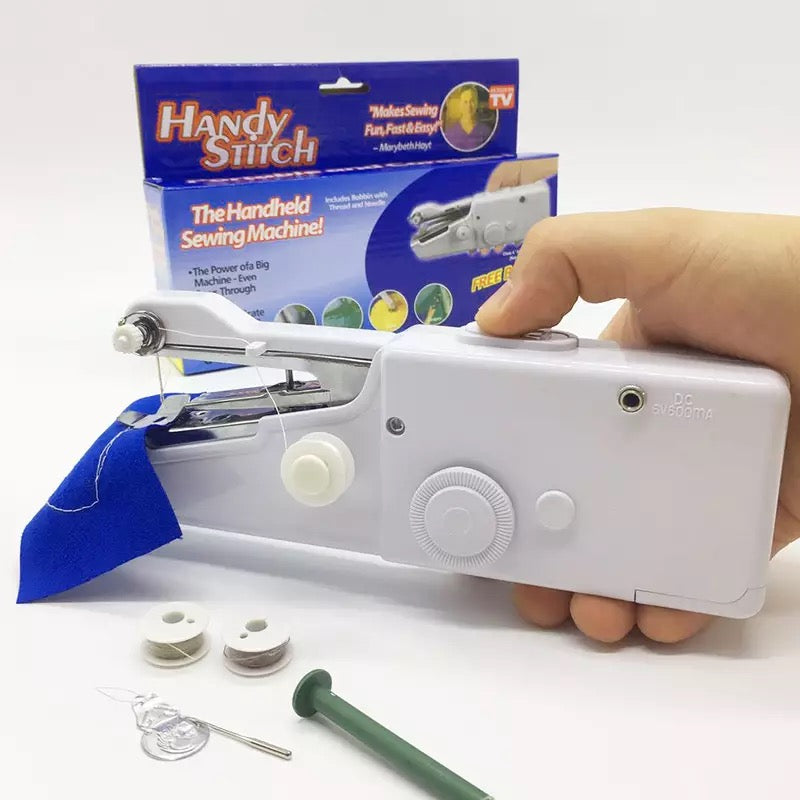 Máquina de coser a mano pequeña, máquina de coser eléctrica portátil para el hogar, costura de telas de ropa, práctica y rápida zampe SE21-32