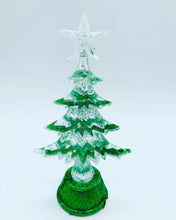 Cargar imagen en el visor de la galería, Pino navideño Transparente con luz 15 cm
