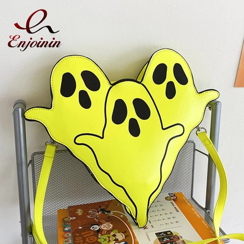 Bolso de hombro de estilo fantasma divertido para mujer, monederos de diseño de dibujos animados, bolso cruzado de moda, bolso de mano novedoso MOD KB-1002