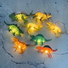 Cargar imagen en el visor de la galería, Guirnalda Cuerda de luces LED de 1,2 m con dinosaurios brillantes de aspecto realista para niños, juguete de plástico guirnalda MOD 6715-12
