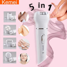 Cargar imagen en el visor de la galería, depiladora eléctrica multifuncional 4 en 1 para mujer, máquina de afeitar para bikini, axila, cara, 5 SE21-52
