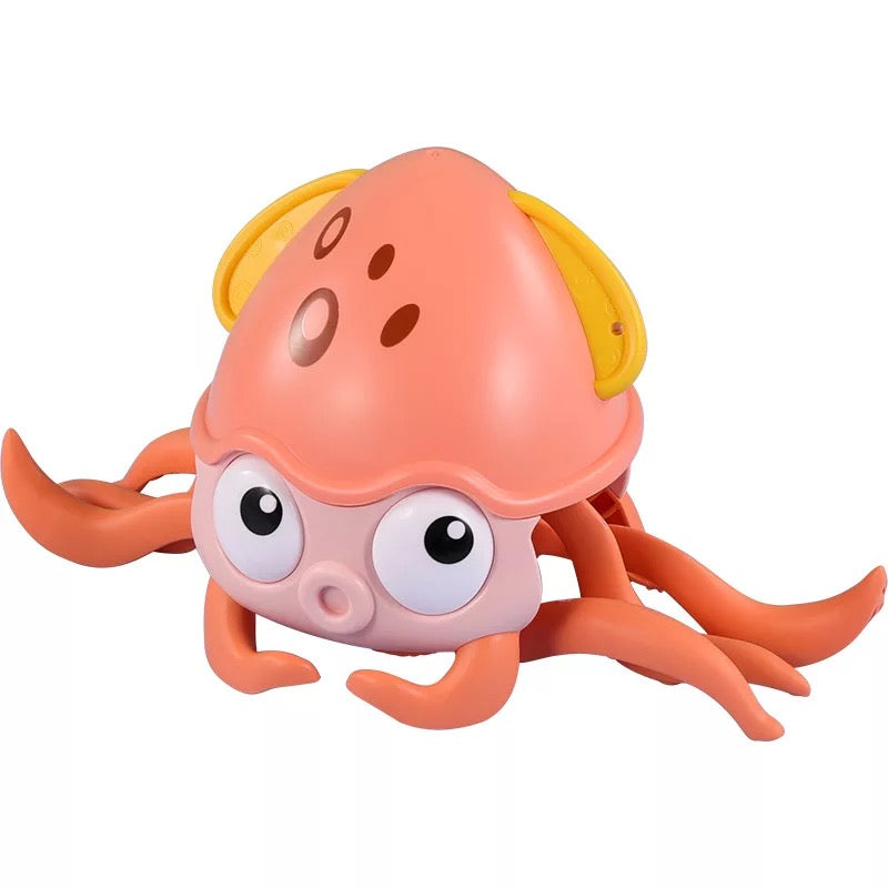 Juguetes de baño para bebés, juego de ducha de baño con diseño de pulpo, mecanismo de relojería, arrastre, agua, playa, Regalos divertidos para niños CALAMAR  MOD QC23