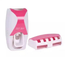 Cargar imagen en el visor de la galería, Dispensador de pasta de dientes automático, soporte de pared a prueba de polvo, soporte de pared para almacenamiento, exprimidor de Set de accesorios de baño MOD GH1723
