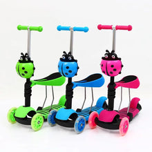 Cargar imagen en el visor de la galería, Patinete multifuncional tres en uno para niños, triciclo de moda, ASIENTO desmontable, juguetes para montar MOD 15714-3
