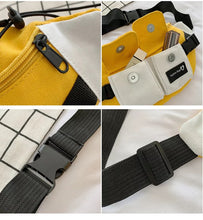 Cargar imagen en el visor de la galería, Canguro escolar moda KAWAI Riñonera de lona para mujer y niña MOD  6508
