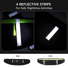 Cargar imagen en el visor de la galería, Cinturón ultraligero para correr para hombre y mujer, riñonera impermeable para acampar, ciclismo, Fitness, con conector para auriculares, tira reflectante MOD RUN-07
