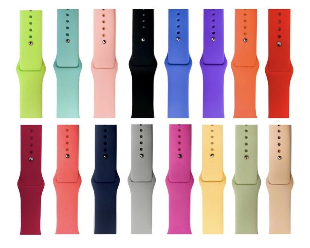 Correa lisa 42 mm smart  wach varios colores Correa de silicona para Apple Watch, banda de 44mm, 40mm - mychinashop.com