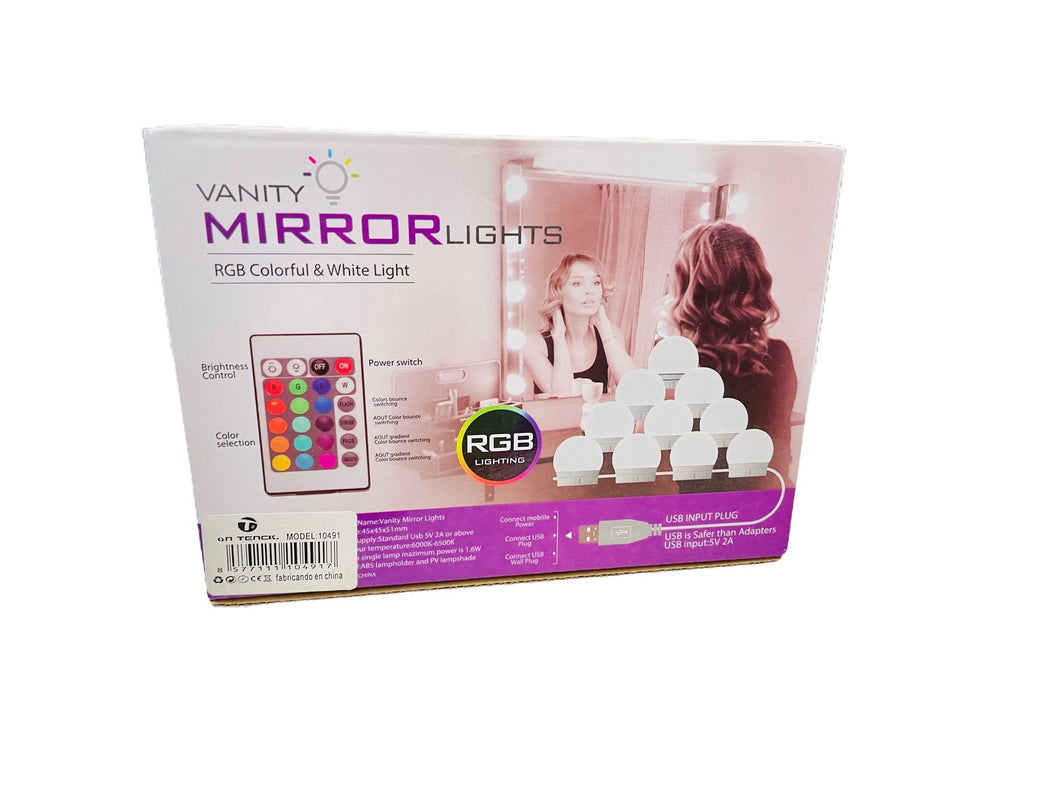 Bombilla LED para espejo de pared, lámpara regulable para espejo de pared luz de colores y control MOD 10491
