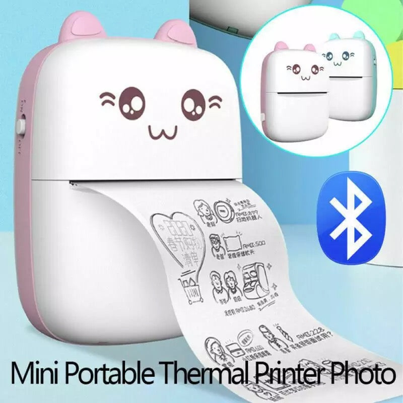 Impresora térmica portátil BT de 203dpi, Mini impresión térmica con Bluetooth para Android  iPhone