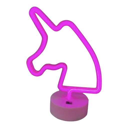 Lámpara de noche Led de neón de unicornio arcoíris para dormitorio de niñas, luz cálida de noche para decoración de habitación, lámpara de escritorio de mesa de acrílico 3d MOD B0012