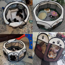 Cargar imagen en el visor de la galería, Casa tienda plegable para perros, gatos, Corralito, Perrera de fácil operación, cerca octogonal MEDIANA Y GRANDE
