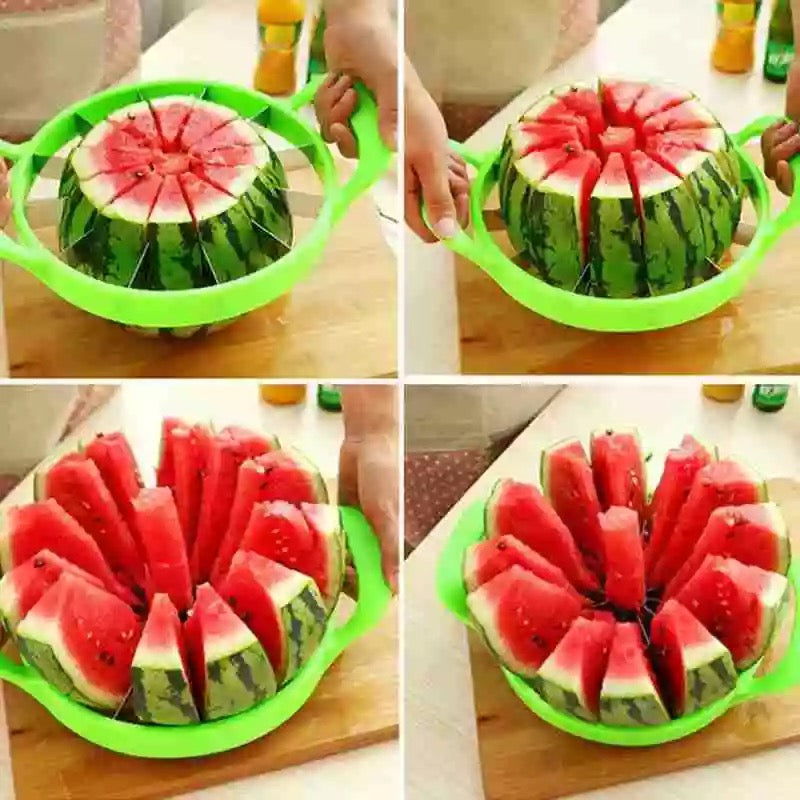Cortador de sandía de acero, herramienta multifunción para cortar fruta