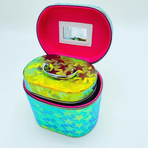 Estuche de cosméticos profesional  3 pz portátil de gran capacidad, bolsa de maquillaje de mano, a la moda, almacenamiento multicapa, caja de belleza MOD CX1175 - mychinashop.com