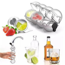 Cargar imagen en el visor de la galería, Moldes de bola de hielo de 4 piezas y 5cm, herramienta para hacer helados de cocina, para Bar, fiesta, cóctel, esfera redonda, gran oferta MOD 80443

