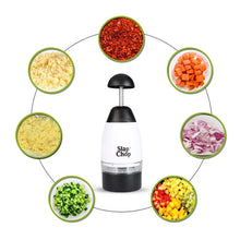 Cargar imagen en el visor de la galería, Cortador de verduras multifunción, picador perforador de ajos, suministros de cocina, prensa trituradora manual de verduras SLAP CHOP MOD 31401

