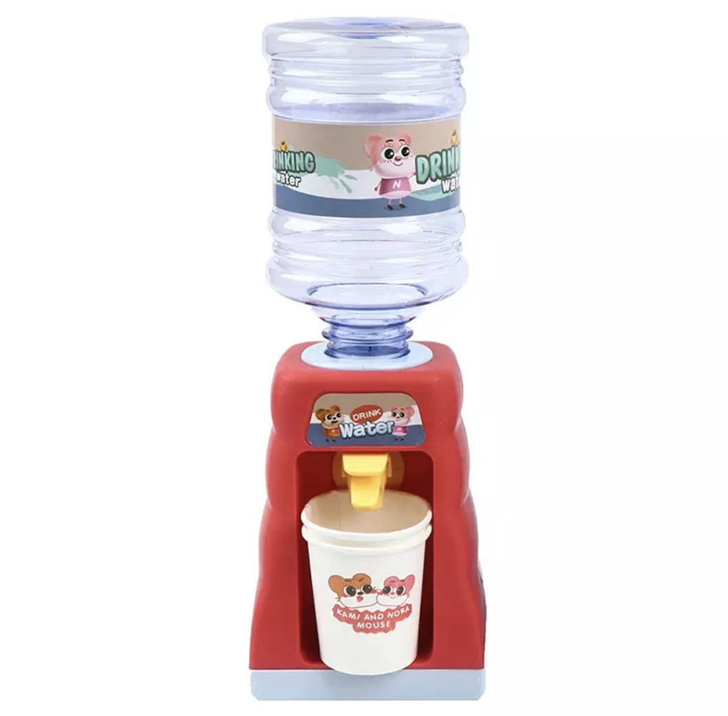 Mini dispensador de agua para los niños regalo lindo frío/Caliente agua, zumo, leche fuente de simulación de cerdo de dibujos animados juguete AZUL