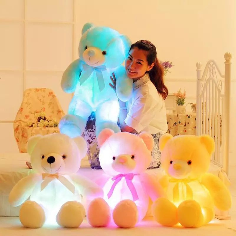 Oso de peluche luminoso para niños y niñas, muñeco de peluche 80cm MOD oso 80