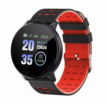 Cargar imagen en el visor de la galería, Smart wach mod 119 plus Reloj inteligente deportivo D18 para hombre y mujer, pulsera electrónica con Monitor de ritmo cardíaco y Seelp - mychinashop.com
