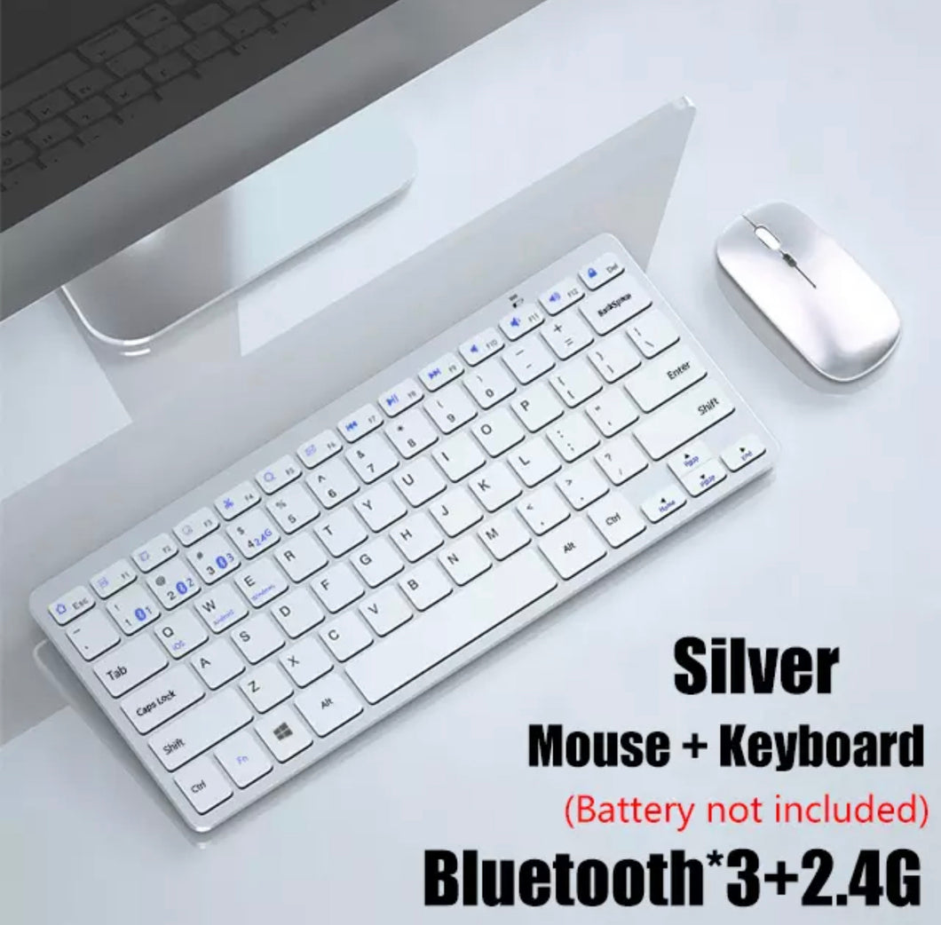 Teclado y ratón inalámbricos con Bluetooth 5,0 y 2,4G, conjunto de miniteclado Multimedia para ordenador portátil, PC, TV, iPad, Macbook, Android MOD J-15