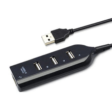 Cargar imagen en el visor de la galería, Adaptador multipuerto de alta velocidad 4 USB 2,0 Multi HUB Splitter Socket, adaptador de expansión de escritorio, PC, portátil, Cable cargador de datos MOD JXQ-8601
