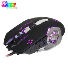 Cargar imagen en el visor de la galería, Mouse Gamer Mod x1 Ratón de juegos por cable mecánico profesional RK, 6 botones, 2400DPI, ratón óptico silencioso para ordenador, ratón para ordenador portátil, ordenador portátil - mychinashop.com
