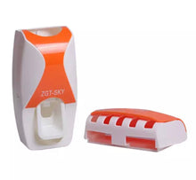 Cargar imagen en el visor de la galería, Dispensador de pasta de dientes automático, soporte de pared a prueba de polvo, soporte de pared para almacenamiento, exprimidor de Set de accesorios de baño MOD GH1723
