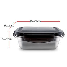 Cargar imagen en el visor de la galería, Caja de alimentos de acero inoxidable 304, contenedor de almacenamiento de alimentos portátil de gran capacidad a prueba de fugas, para viaje y acampada 2 pz MOD GH4697
