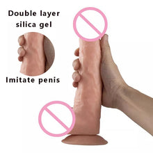 Cargar imagen en el visor de la galería, Dildo realista con ventosa fuerte para mujer, juguete sexual suave  alta calidad realista MOD QS-B026
