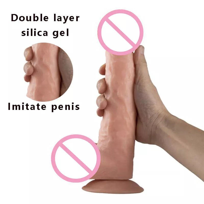 Dildo realista con ventosa fuerte para mujer, juguete sexual suave  alta calidad realista MOD QS-B026