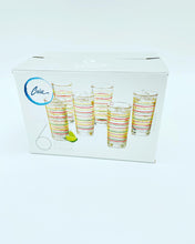 Cargar imagen en el visor de la galería, Set 6 pz de vasos de vidrio MOD CRISA
