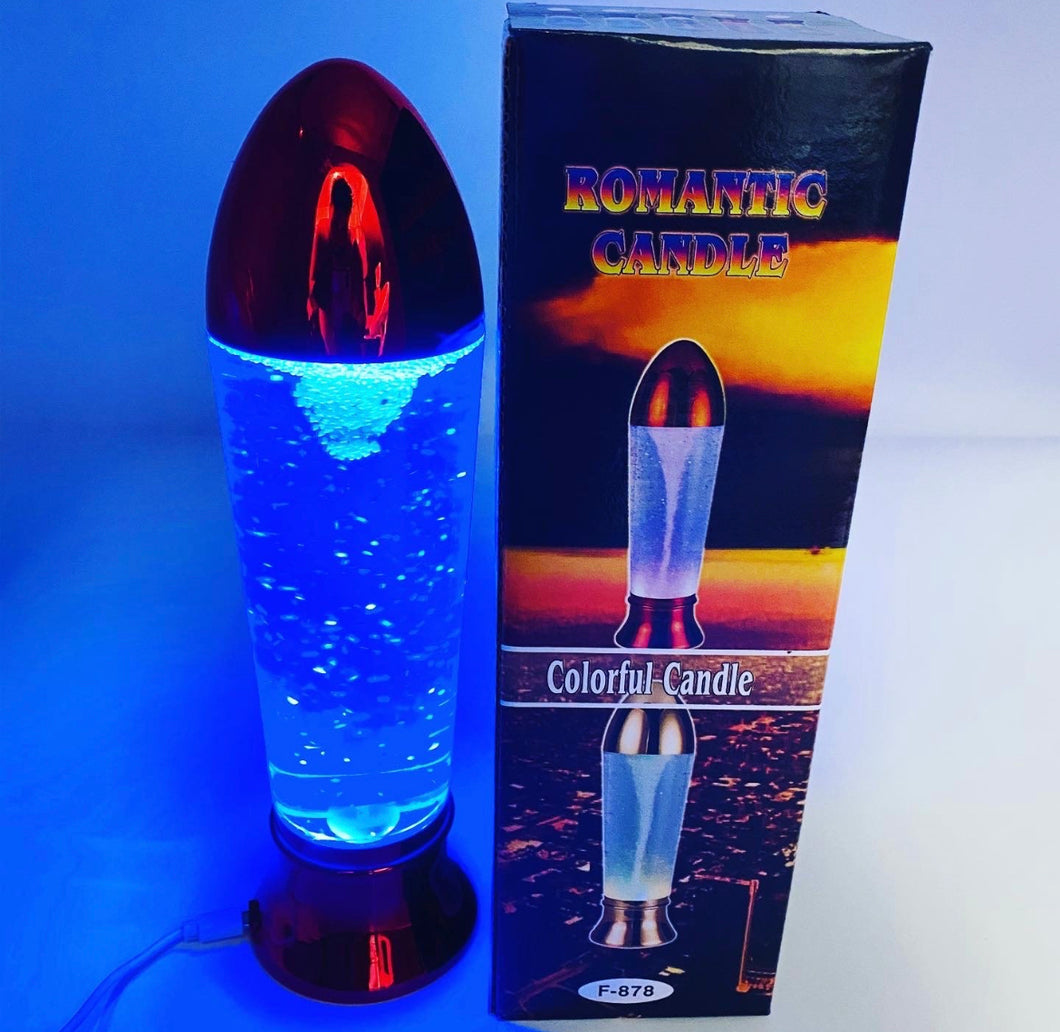 Lámpara centrífuga Lámpara de Tornado de 10,5 pulgadas, lámpara LED que cambia de Color, juguete de Ciencia de Tornado, batería/Cable USB operado, Rojo  Mod F-878