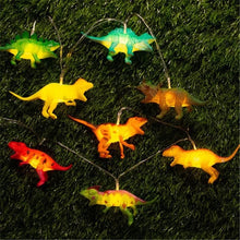 Cargar imagen en el visor de la galería, Guirnalda Cuerda de luces LED de 1,2 m con dinosaurios brillantes de aspecto realista para niños, juguete de plástico guirnalda MOD 6715-12
