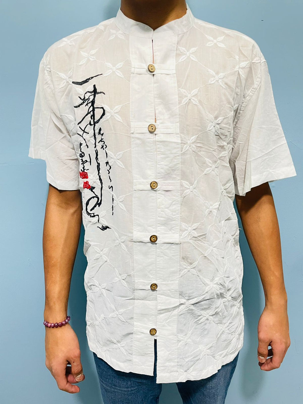Camisa hawaianas de manga corta con estampado de caballero