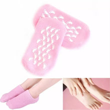 Cargar imagen en el visor de la galería, Guantes de silicona para calcetines, tratamiento exfoliante, mascarilla suave para el cuidado de la piel de los pies, Gel de SPA, guantes  MOD SE-591
