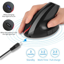 Cargar imagen en el visor de la galería, Ratón óptico ergonómico para Gaming, ratón inalámbrico de 2,4G, 1200/1400/1600DPI, ratón Vertical para protección de la muñeca MOD WB-881
