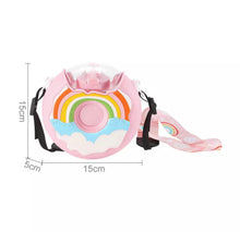 Cargar imagen en el visor de la galería, Botella de agua con diseño de Donut para niños, bote de estilo lindo creativo con pajita, 380ml, portátil, a prueba de fugas, MOD 2010
