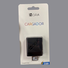 Cargar imagen en el visor de la galería, Cargador TURBO DOBLE USB 2.4A HORA
