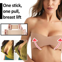 Cargar imagen en el visor de la galería, Boobtape-Sujetador Invisible adhesivo para mujer, pezón, cinta de realce de pecho, Bralette sin tirantes, almohadilla adhesiva
