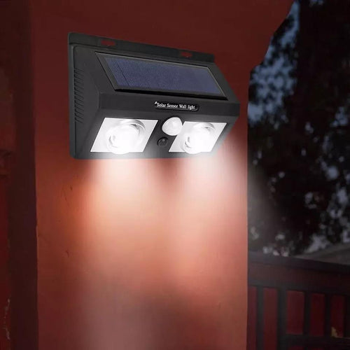 Lámpara de led doble impermeable energía Solar alimentada por movimiento Sensor de cuerpo humano patio luz de pared al aire libre calle seguridad lámpara Mod TS-E672 - mychinashop.com