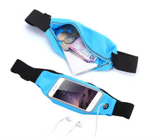 Cargar imagen en el visor de la galería, Riñonera impermeable para deportes al aire libre, bolsa de viaje con cremallera para teléfono móvil, impermeable, para correr MOD RUN-09
