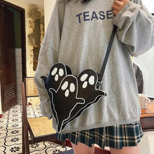 Cargar imagen en el visor de la galería, Bolso de hombro de estilo fantasma divertido para mujer, monederos de diseño de dibujos animados, bolso cruzado de moda, bolso de mano novedoso MOD KB-1002
